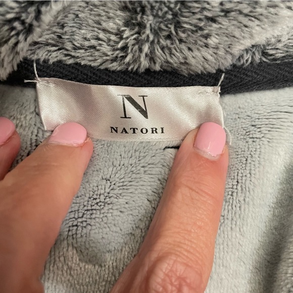 Natori Cardigan Style Lounger Sweater Size L/XL Gray - Picture 2 of 6